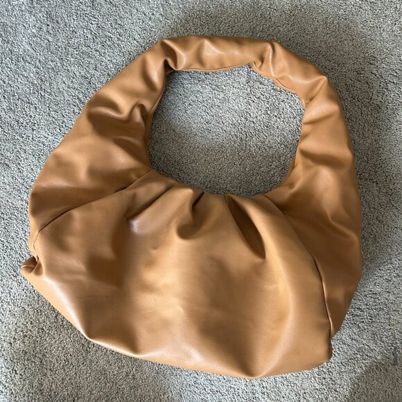 Shoulder Pouch Softest Faux Leather Slouchy Tote in Camel Shoulder Bag - Picture 11 of 12